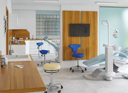 LZ 16 F židle lékařská s nožním ovládáním, kříž chrom, ekokůže, černá